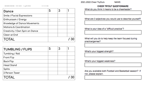 Tryouts 3